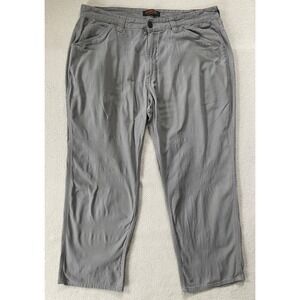 Ridgecut Mens 44x30 Work Pants Gray Canvas Utility Toughwear Stretch Workwear